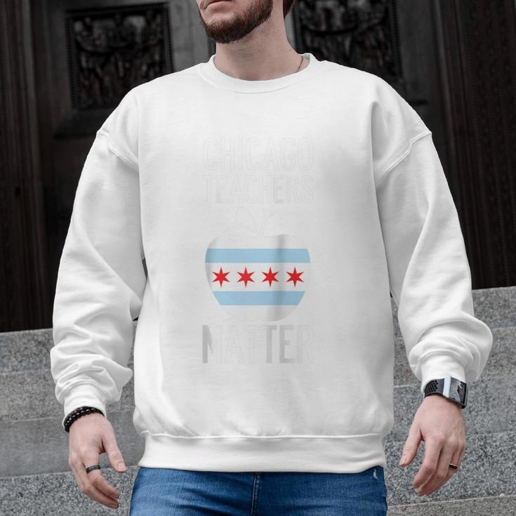 Chicago Teachers Matter Support Union Education Red For Ed Raglan Baseball Tee Men Graphic Sweatshirt
