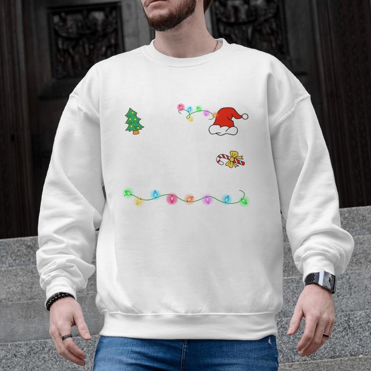Is It Christmas Break Yet Teacher Xmas Light Santa Hat Men Graphic Sweatshirt