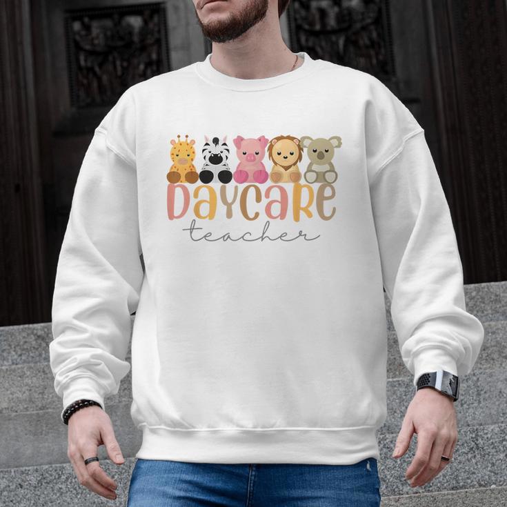 Daycare Teacher Animals Daycare Provider Back To School Men Graphic Sweatshirt