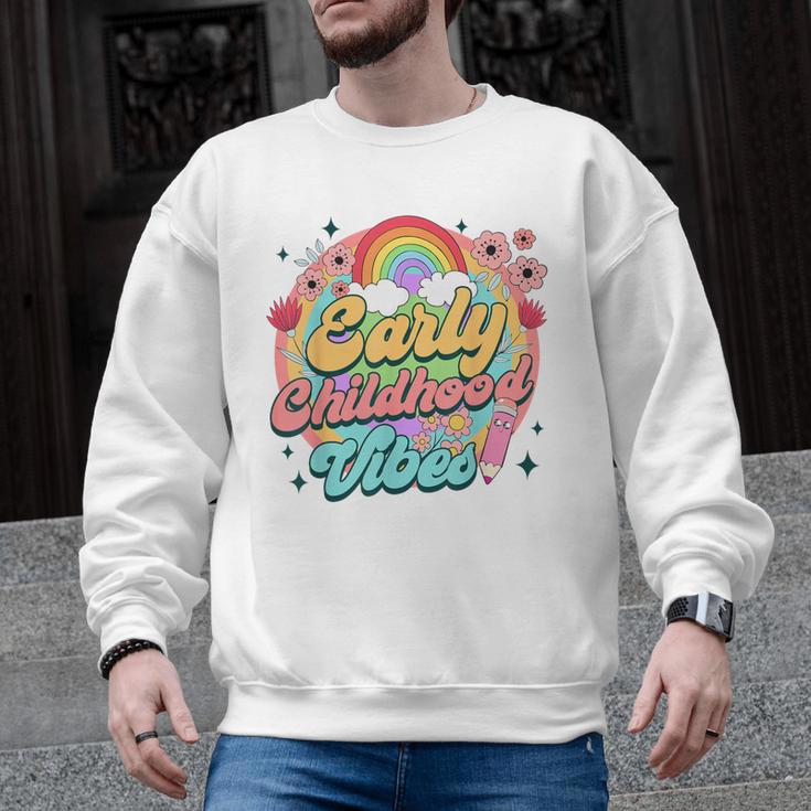 Daycare Teacher Daycare Provider Early Childhood Vibes Men Graphic Sweatshirt
