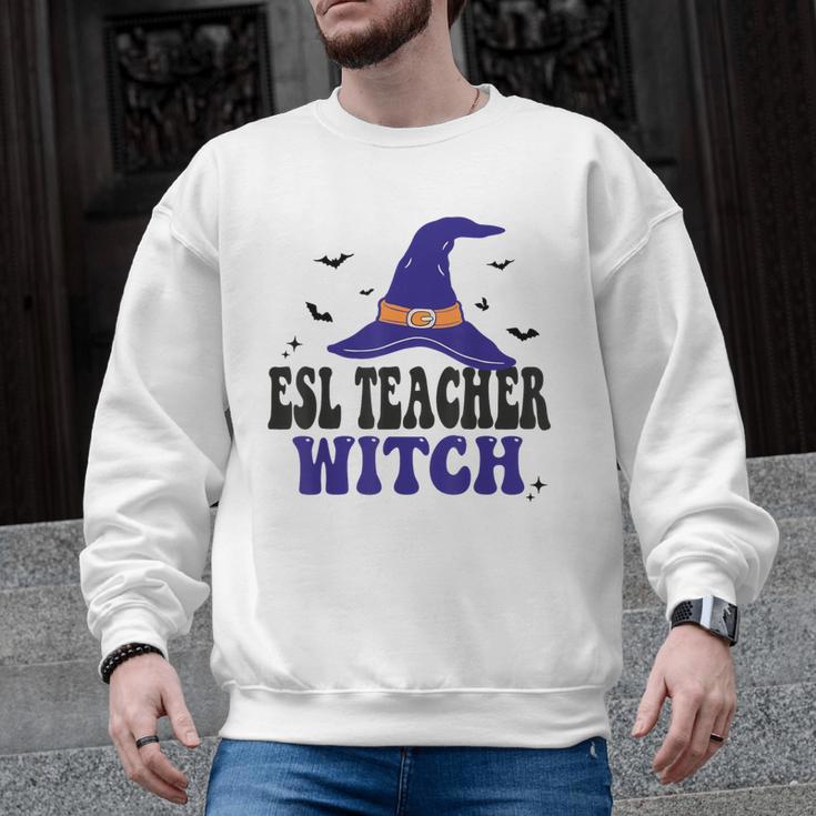 ESL Teacher Witch Halloween Matching Group Costume Men Graphic Sweatshirt