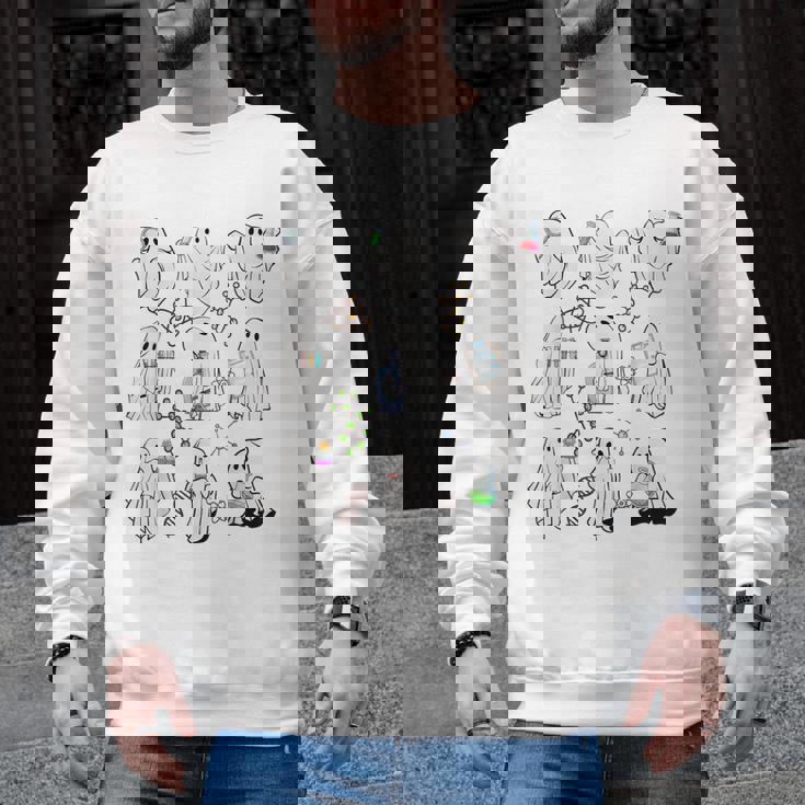 Ghost Science Teacher Chemistry Laboratory Halloween Costume Men Graphic Sweatshirt