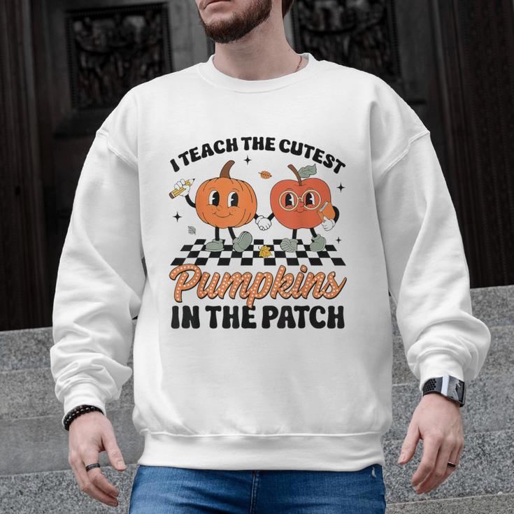 Groovy I Teach The Cutest Pumpkins In The Patch For Teacher Men Graphic Sweatshirt