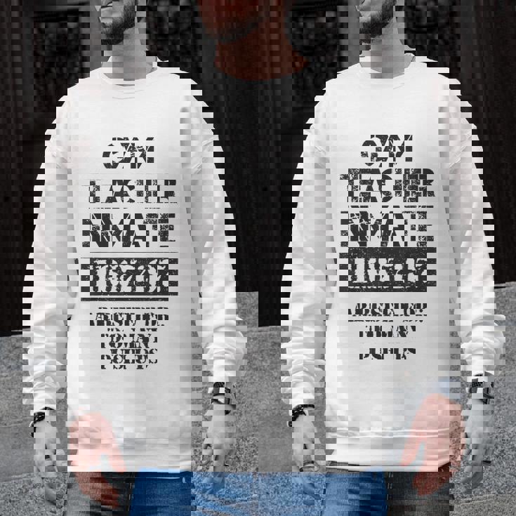 Halloween Gym Teacher Prisoner Costume Men Graphic Sweatshirt