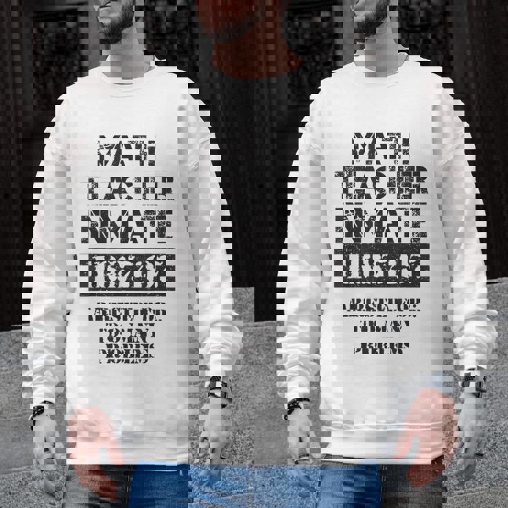 Halloween Math Teacher Prisoner Costume Men Graphic Sweatshirt