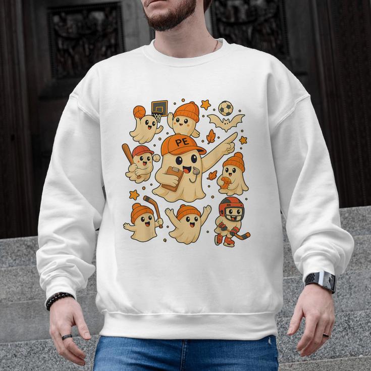 Halloween PE Teacher Costume Ghost Physical Education Men Graphic Sweatshirt