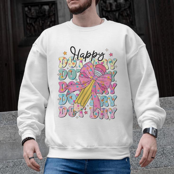 Happy Dot Day 2025 Coquette Bow Teachers Kids Boys Girls Men Graphic Sweatshirt