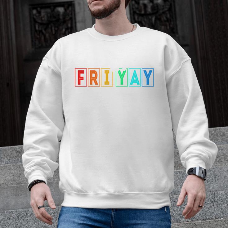 Happy Fri Yay Teacher Friday Men Graphic Sweatshirt