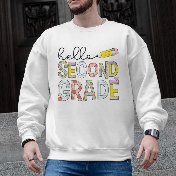 Hello Second Grade Team 2nd Grade Back To School Teacher Kid Men Graphic Sweatshirt