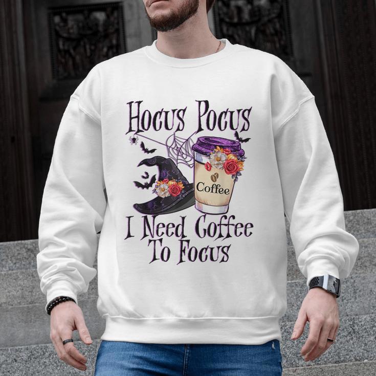 Hocus Pocus I Need Coffee To Focus Halloween Teacher Men Graphic Sweatshirt