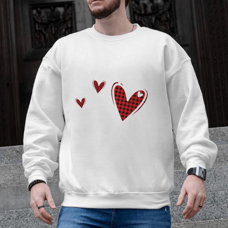 Kindergarten Has My Heart Buffalo Print Teacher Valentine Men Graphic Sweatshirt