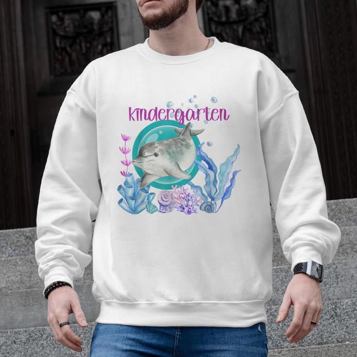 Kindergarten Teacher Dolphin Ocean Life Teaching Team Spirit Men Graphic Sweatshirt