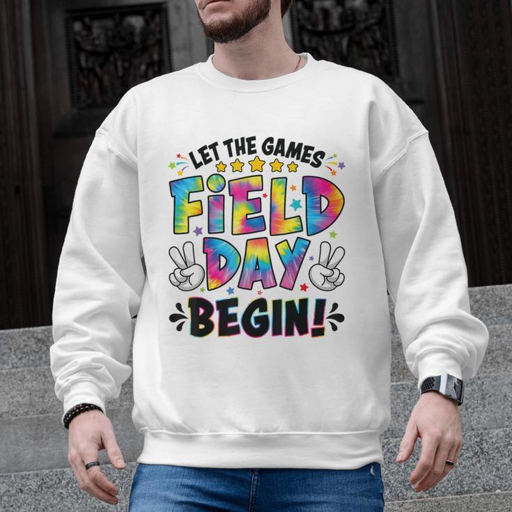 Let The Games Field Day Begin Tie Dye Adults Teacher Kids Men Graphic Sweatshirt