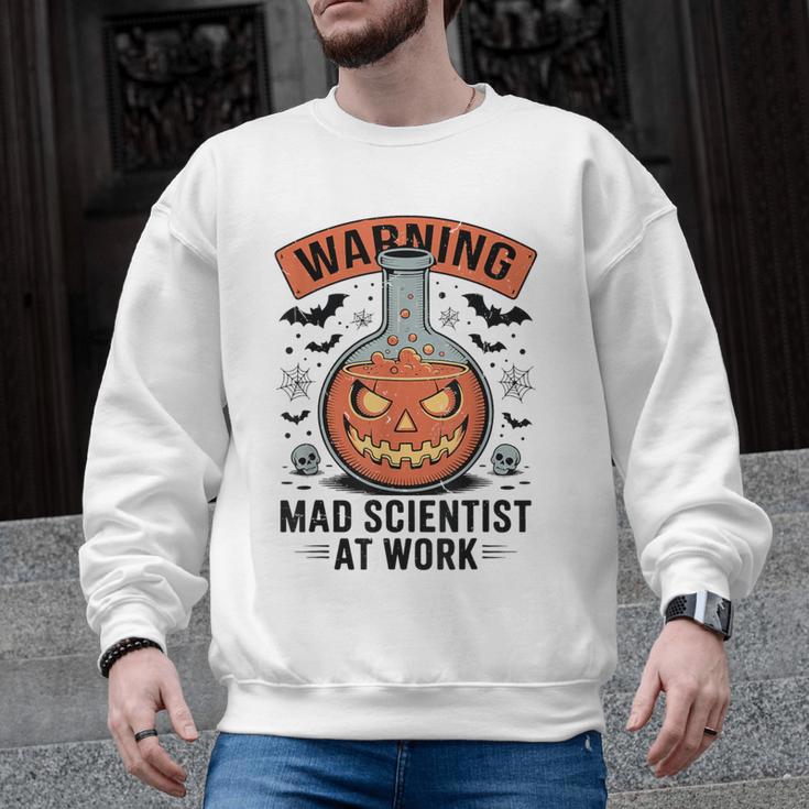 Mad Scientist Pumpkin Science Teacher Halloween Costume Kids Men Graphic Sweatshirt