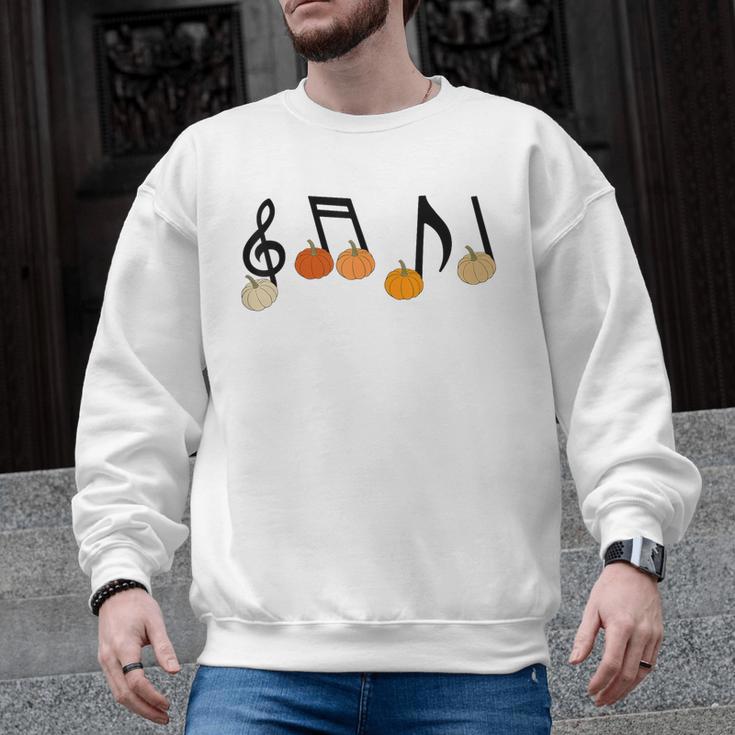 Music Notes Pumpkin Music Teacher Musician Fall Halloween Men Women Kids Men Graphic Sweatshirt