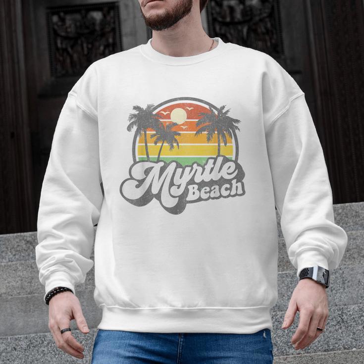 Myrtle Beach South Carolina Retro 70s Vintage Vacation Men Graphic Sweatshirt