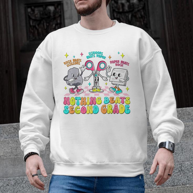 Nothing Beats 2nd Second Grade Back To School Teacher Kids Men Graphic Sweatshirt