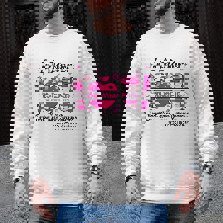 Pre-k Teacher In October We Wear Pink Breast Cancer Men Graphic Sweatshirt