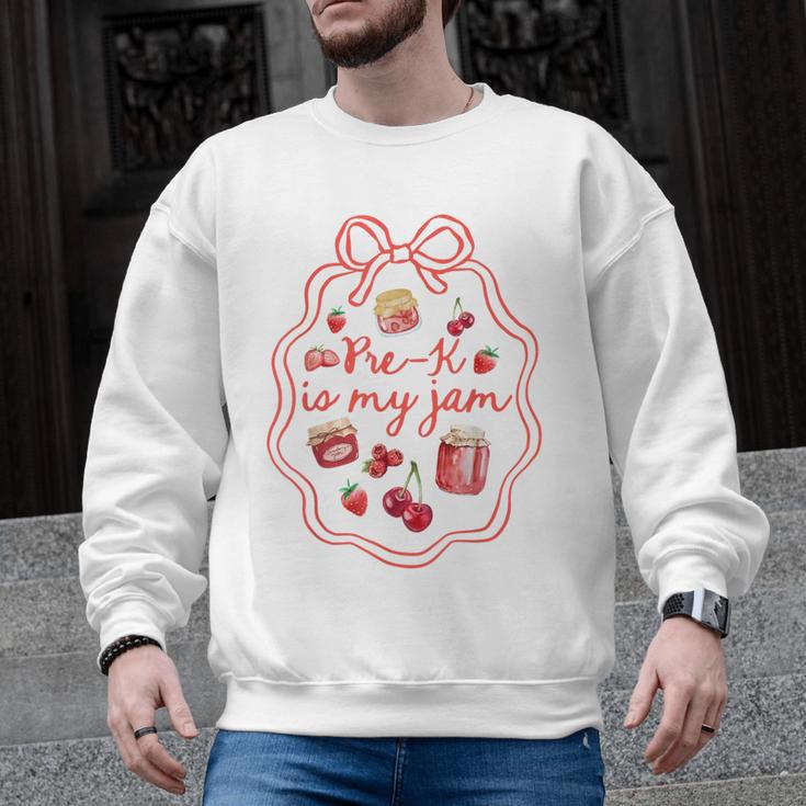Preschool Pre-K Is My Jam Strawberry Girl Teacher Kids Men Graphic Sweatshirt