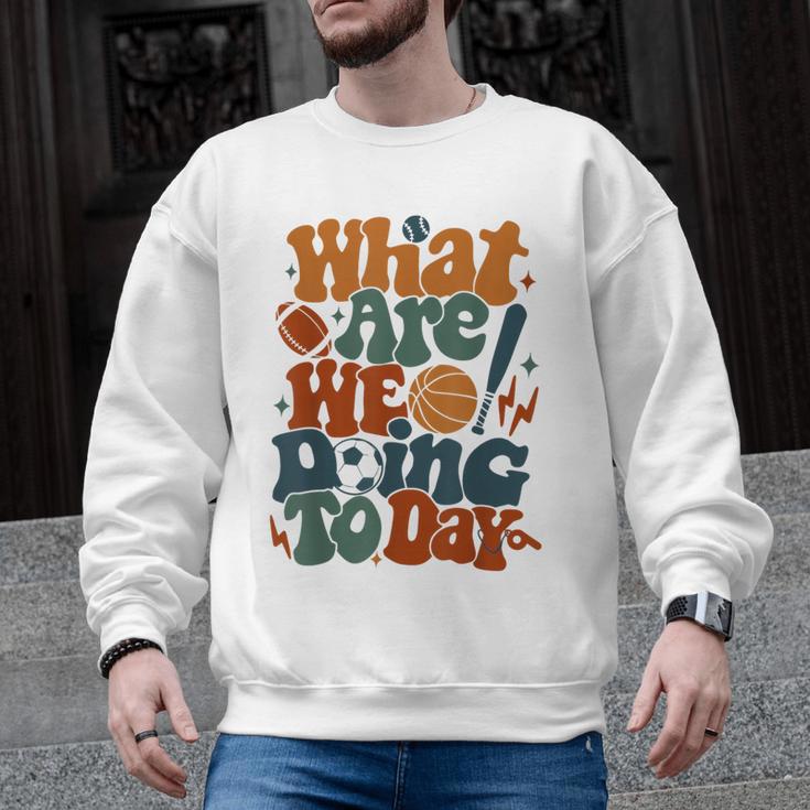 Retro PE Teacher What Are We Doing Today School Coach Women Men Graphic Sweatshirt