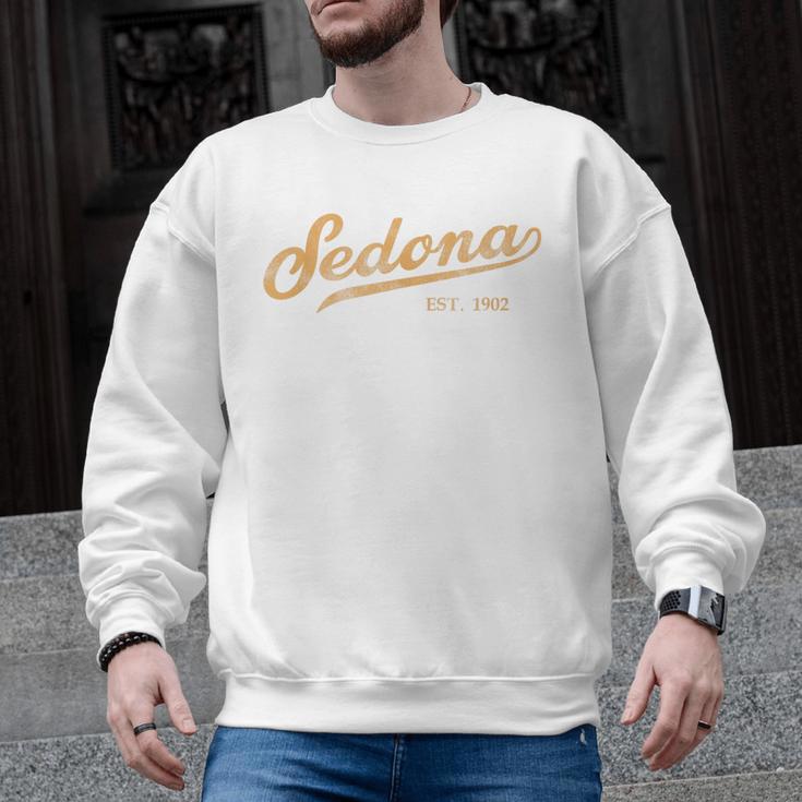 Retro Sedona Script Vintage Throwback Kids Men Graphic Sweatshirt