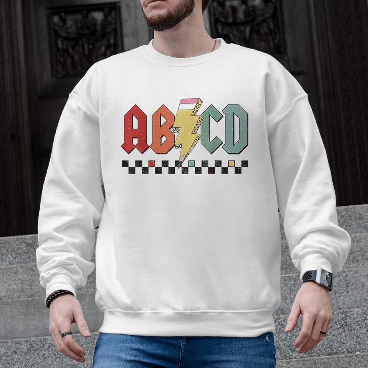 Rock Abcd Back To School Abcd Preschool Teacher Appreciation Men Graphic Sweatshirt