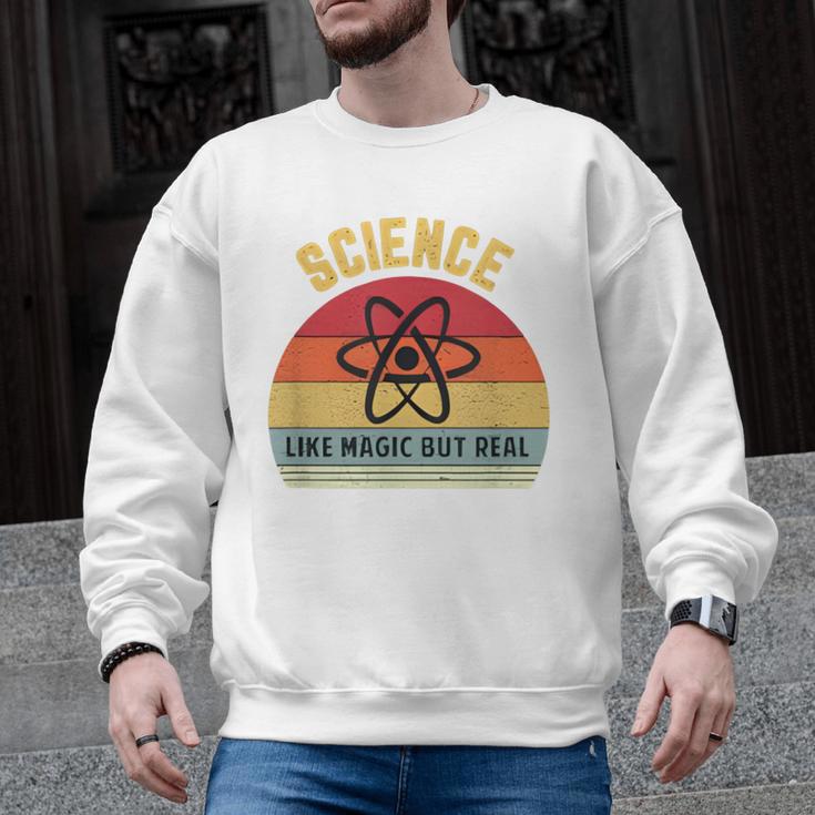 Science Like Magic But Real Science Teacher Graphics Geek Men Graphic Sweatshirt