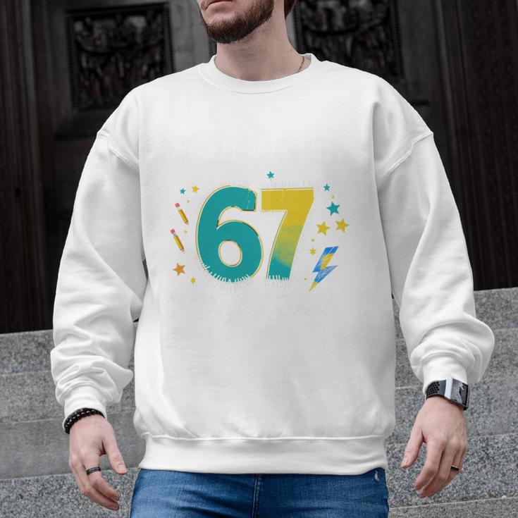 I Survived 67 Days Of School Teachers Students Meme Men Graphic Sweatshirt