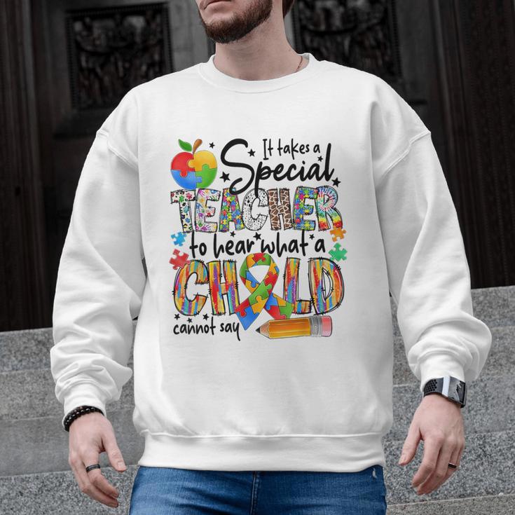 It Takes A Special Teacher To Hear What A Child Cannot Say Men Graphic Sweatshirt