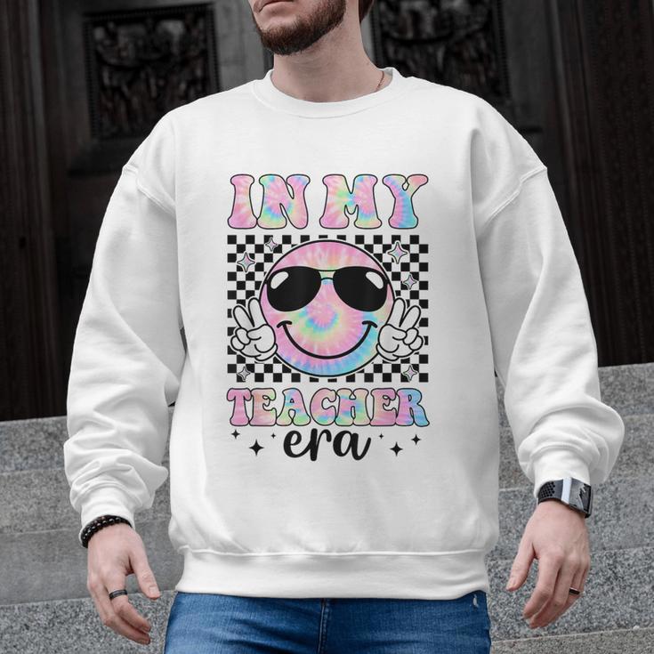 In My Teacher Era Groovy Tie Dye Back To School Cute Teacher Men Graphic Sweatshirt