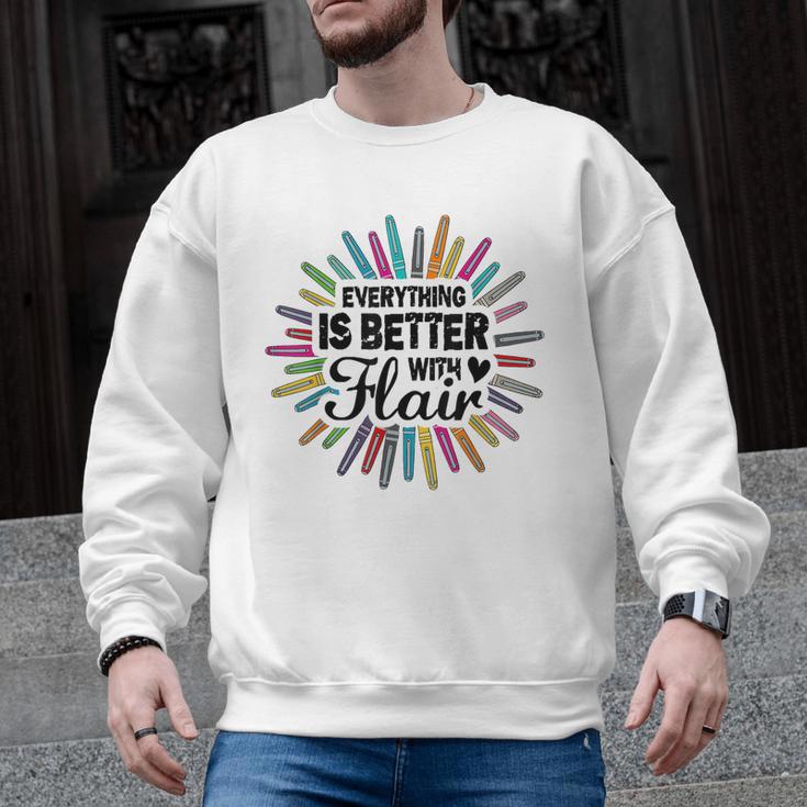 Teacher Flair Pen Art Lover School Supplies Men Graphic Sweatshirt