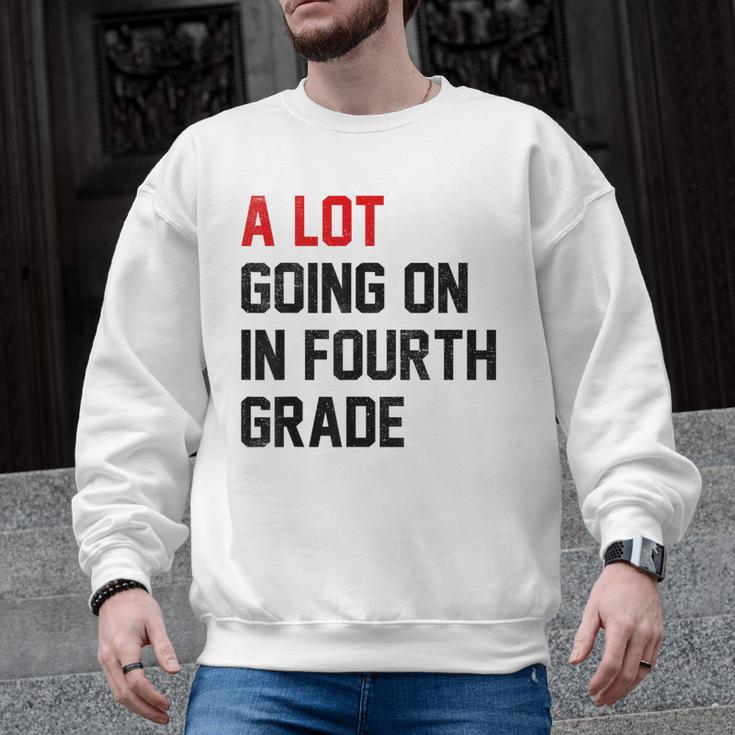 Teacher A Lot Going On In Fourth Grade Back To School Men Graphic Sweatshirt