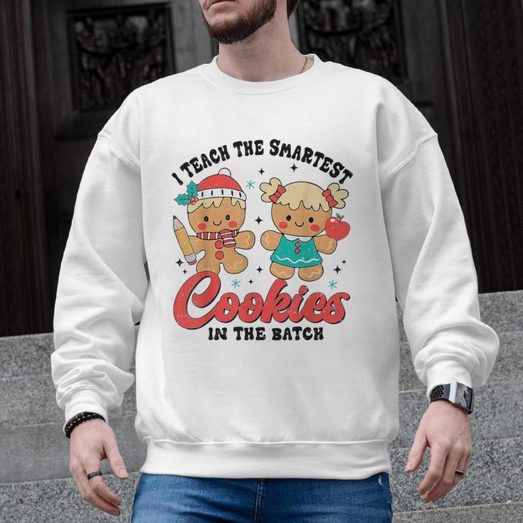 Teacher Of Smart Cookies Cute Gingerbread Teacher Christmas Men Graphic Sweatshirt