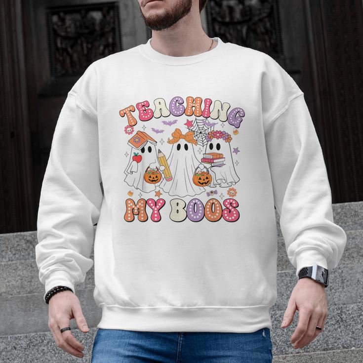 Teaching My Boos Cute Spooky Ghost Teacher Halloween Women Men Graphic Sweatshirt