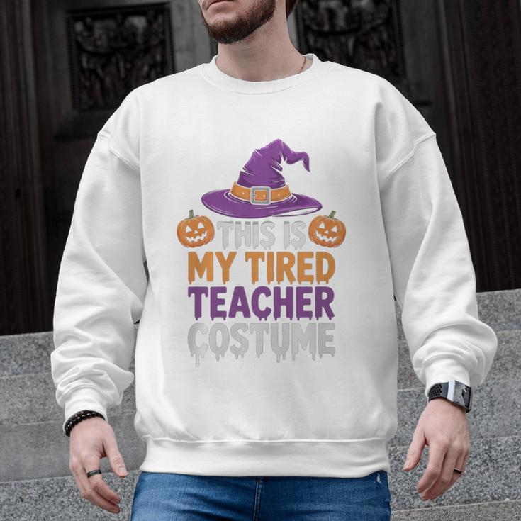 This Is My Tired Teacher Costume Halloween Premium Tri-Blend Men Graphic Sweatshirt