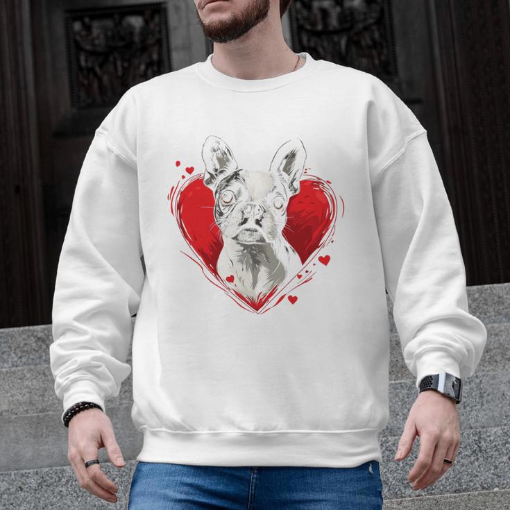 Valentine's Day Boston Terrier Dog Men Graphic Sweatshirt