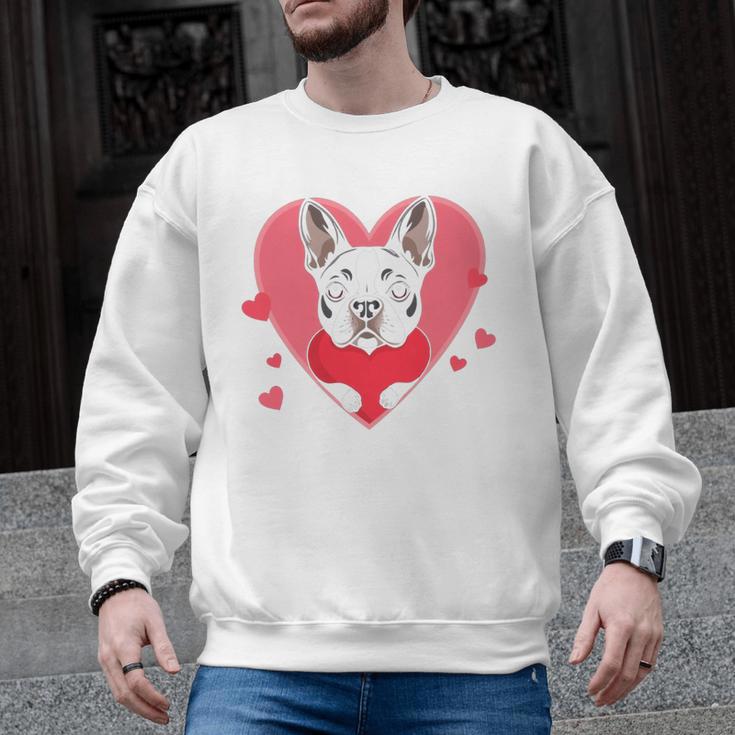 Valentine's Day Boston Terrier Heart Men Graphic Sweatshirt