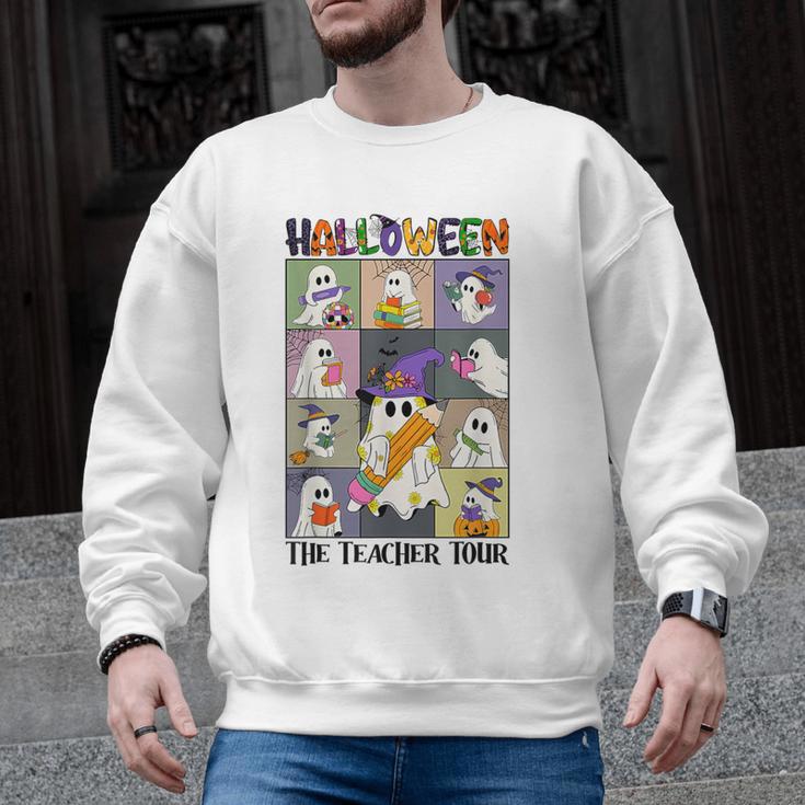 Women Halloween The Teacher Tour Ghosts Pencil Pumpkins Men Graphic Sweatshirt