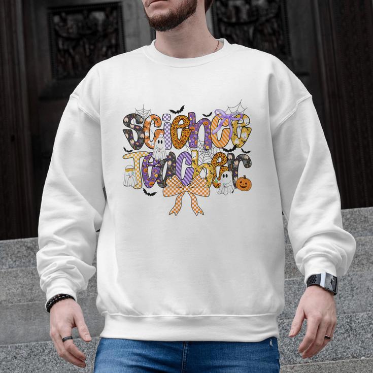 Women Spooky Science Teacher Halloween Science Stem Teacher Men Graphic Sweatshirt