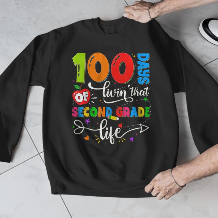 100 Days Of Living That 2nd Grade Life Boy Girl Teacher Men Graphic Sweatshirt, 2nd Grade Teacher Gifts, funny design 100 Days Of Living That 2nd Grade Life Boy Girl Teacher Men Graphic Sweatshirt, 2nd Grade Teacher Gifts, funny design