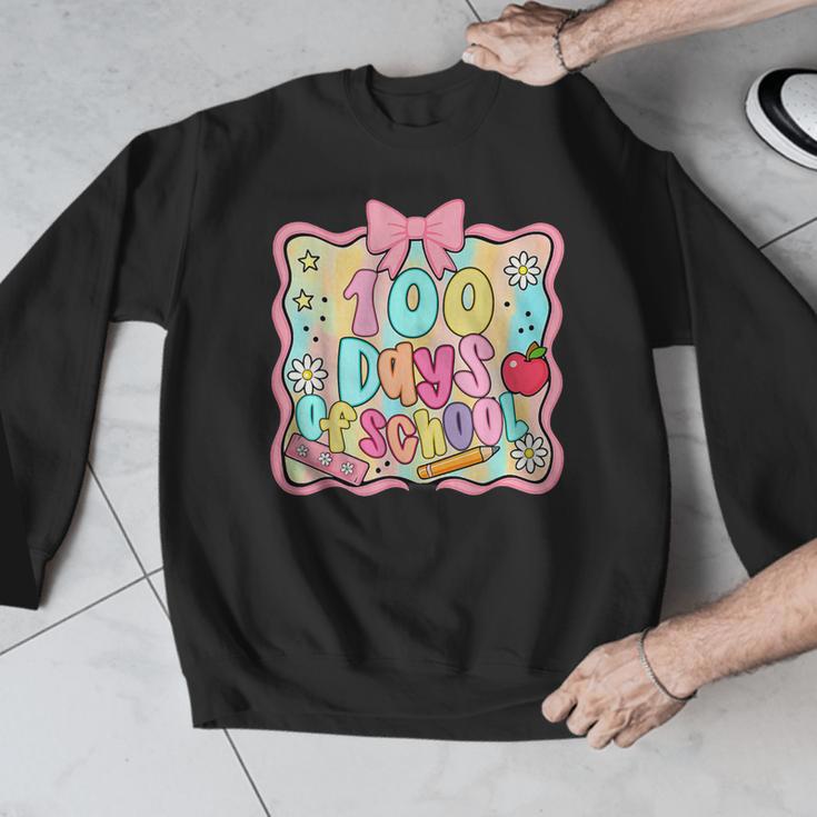 100 Days Of School Preppy 100th Day Of School Teacher Kids Men Graphic Sweatshirt, funny design