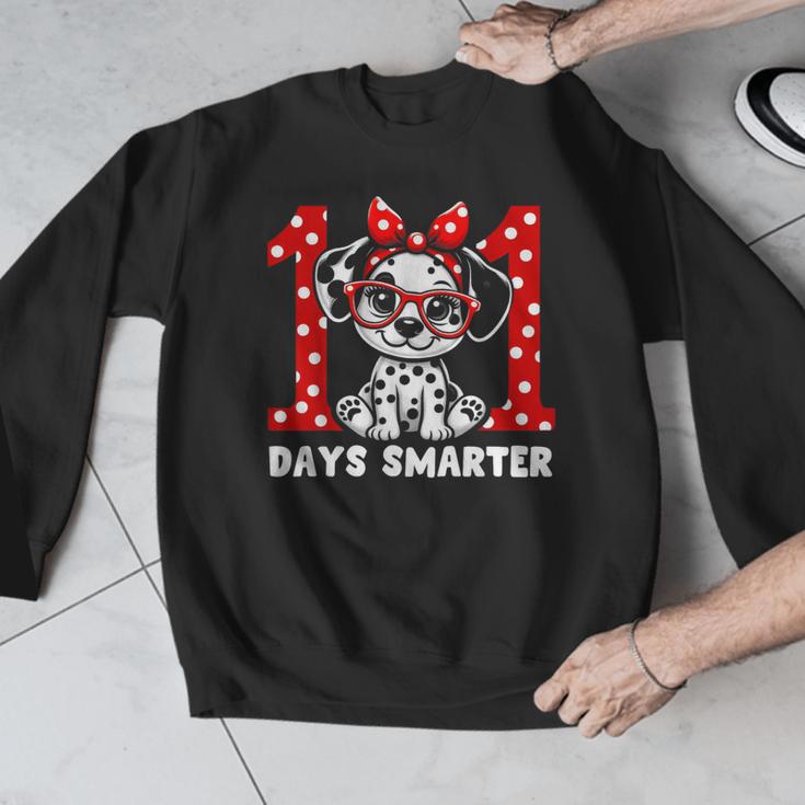 100 Days Smarter 101st Day School Dalmatian Dog Teacher Kids Men Graphic Sweatshirt, funny design