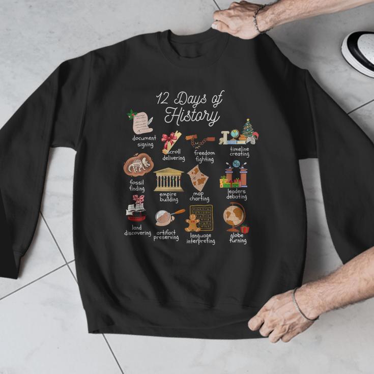 12 Day Of History Teacher Christmas Social Studies Student Men Graphic Sweatshirt, History Teacher Gifts, funny design 12 Day Of History Teacher Christmas Social Studies Student Men Graphic Sweatshirt, History Teacher Gifts, funny design