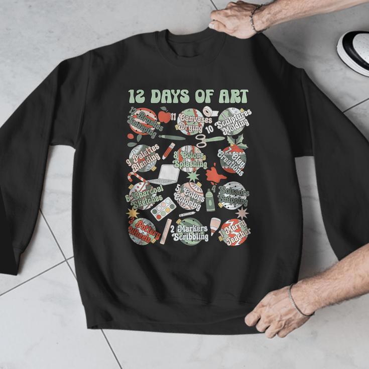 12 Days Of Art Teacher Christmas Artists Painter Educational Men Graphic Sweatshirt, funny design 12 Days Of Art Teacher Christmas Artists Painter Educational Men Graphic Sweatshirt, funny design