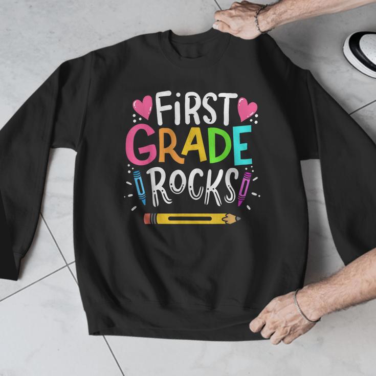 1st Grade Teacher Men Graphic Sweatshirt, funny design