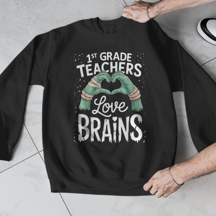 1st Grade Teachers Love Brains Shirt Halloween Teacher Men Graphic Sweatshirt, funny design 1st Grade Teachers Love Brains Shirt Halloween Teacher Men Graphic Sweatshirt, funny design
