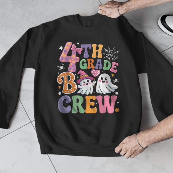 4th Grade Boo Crew Fourth Grade Teacher Kids Happy Halloween Men Graphic Sweatshirt, 4th Grade Teacher Gifts, funny design