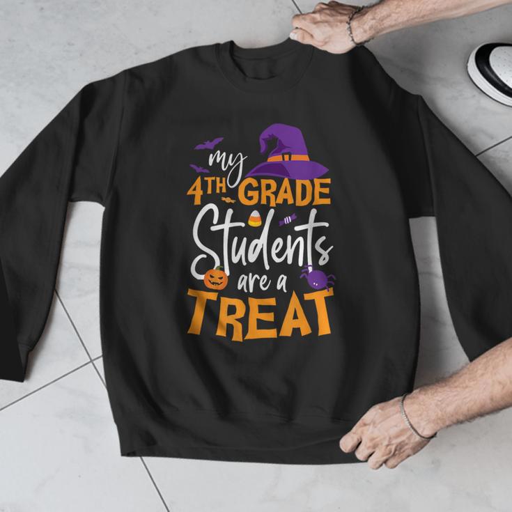 My 4th Grade Students Are a Treat Teacher Halloween Witch For Men Women Kids Men Graphic Sweatshirt, 4th Grade Teacher Gifts, funny design