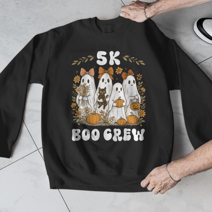 5K Boo Crew Halloween Teacher K5 Floral Ghost Trick Or Teach Men Graphic Sweatshirt, funny design