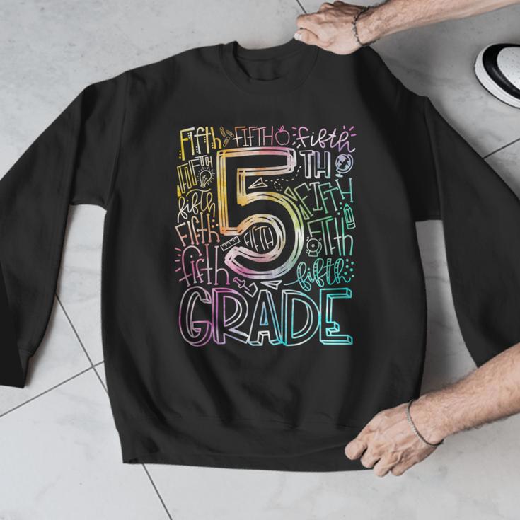 5th Grade Typography Team Fifth Grade Teacher Back To School Men Graphic Sweatshirt, funny design